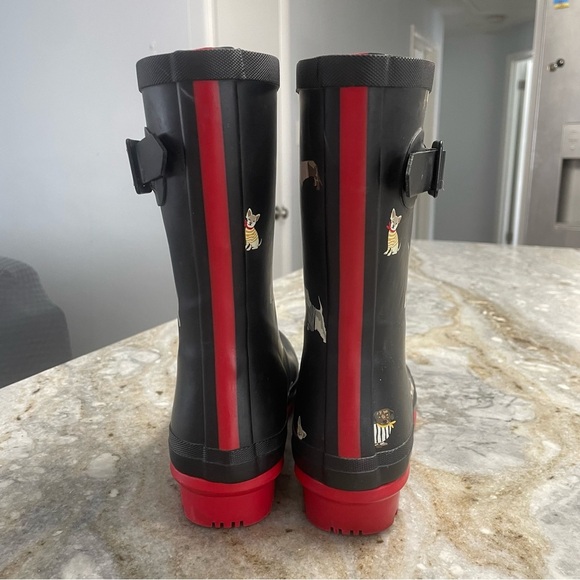 Joules Women's Molly Welly Wellington Mid Dog Print Boots Size 6 - Picture 8 of 10